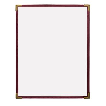 95773 - KNG - 3965BRGGLD - 8 1/2 in x 11 in Single Burgandy and Gold Menu Cover Product Image