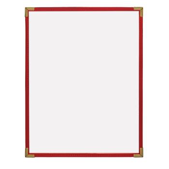 95774 - KNG - 3965REDGLD - 8 1/2 in x 11 in Single Red and Gold Menu Cover Product Image