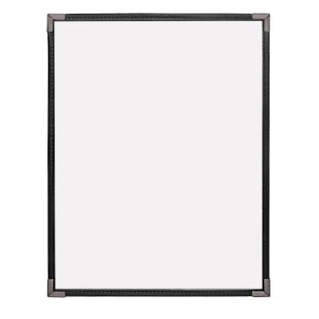 95795 - KNG - 3970BLKSLV - 8 1/2 in x 14 in Single Black and Silver Menu Cover Product Image