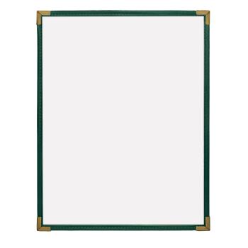 95798 - KNG - 3970GRNGLD - 8 1/2 in x 14 in Single Green and Gold Menu Cover Product Image