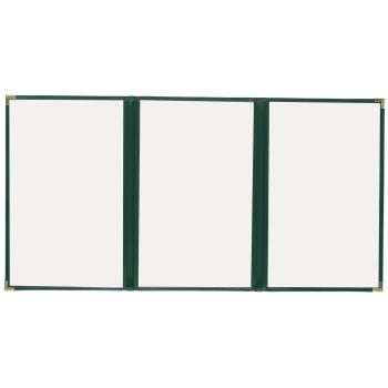 95836 - KNG - 3979GRNGLD - 8 1/2 in x 14 in Triple Green and Gold Menu Cover Product Image