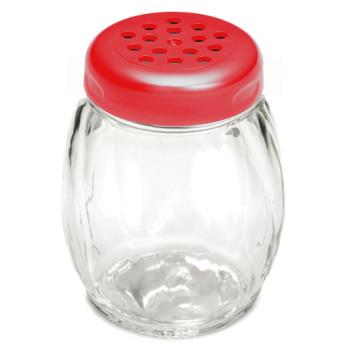 75175 - Tablecraft - P260RE - 6 oz Plastic Shaker w/ Red Lid Product Image