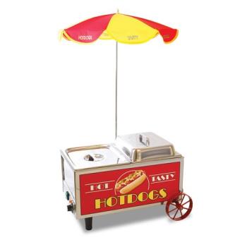 13076 - Winco - 60072 - 120V Hot Dog Steamer Mini Cart Product Image