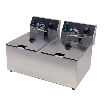 NEMGS1612 - Global Solutions - GS1612 - 32 lb Electric Countertop Fryer Product Image