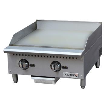 CULCTG24TNG - Culitek - CULCTG24TNG - 24 in 2 Burner SS Series Natural Gas Thermostatic Griddle Product Image