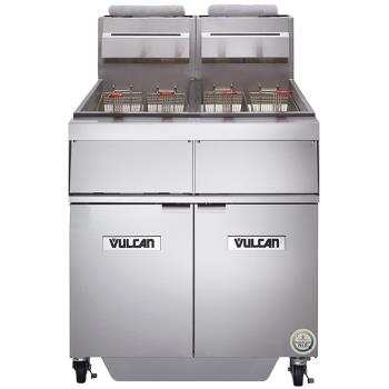 VUL2GR45MF - Vulcan Hart - 2GR45MF - 90 lb 240,000 BTU Dual Pot Gas Fryer w/ Filtration System Product Image