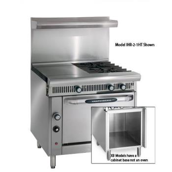 IMPIHR21HTXB - Imperial - IHR-2-1HT-XB - 36 in 2-Burner Diamond Series Gas Range w/Hot Top and Cabinet Base Product Image