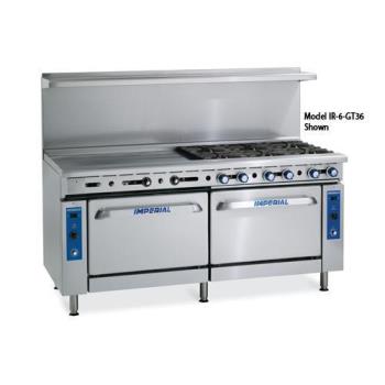 IMPIR2G60CC - Imperial - IR-2-G60-CC - 72 in 2-Burner Gas Range w/ Griddle and Convection Ovens Product Image