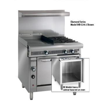 IMPIR4G12XB - Imperial - IR-4-G12-XB - 36 in 4-Burner Gas Range w/ Griddle and Cabinet Base Product Image