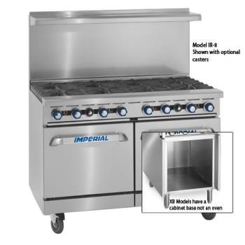 IMPIR8CXB - Imperial - IR-8-C-XB - 48 in 8-Burner Gas Range w/ Convection Oven and Cabinet Base Product Image