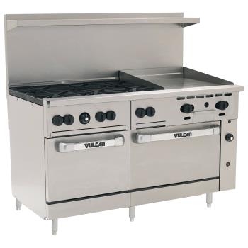 VUL60SS6B24G - Vulcan Hart - 60SS-6B24G - 60 in 6-Burner Endurance Series Gas Range w/ Griddle and Standard Ovens Product Image