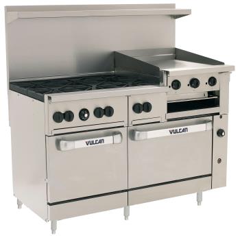 VUL60SS6B24GB - Vulcan Hart - 60SS-6B24GB - 60 in 6-Burner Endurance Series Gas Range w/ Griddle, Broiler and Standard Ovens Product Image