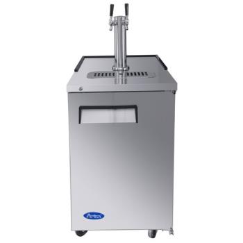 13260 - Atosa - MKC23GR - 23 in Stainless Steel Keg Cooler with 1 Dual Tap Tower Product Image