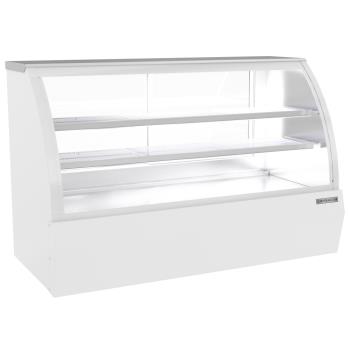 BEVCDR6HC1W - Beverage Air - CDR6HC-1-W - 73 in White Refrigerated Curved Deli Case Product Image