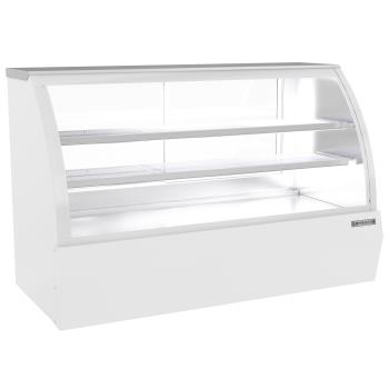 BEVCDR6HC1WD - Beverage Air - CDR6HC-1-W-D - 73 in White Dry Curved Deli Case Product Image