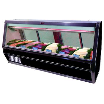 HWDSCCFS40E8CB - Howard McCray - SC-CFS40E-8C-BE-LED - 99 in x 53 in Black Fish/Poultry Case Product Image
