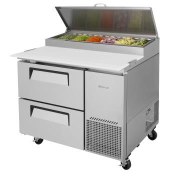 TURTPR44SDD2N - Turbo Air - TPR-44SD-D2-N - 44 in 2 Drawer Super Deluxe Pizza Prep Table Product Image