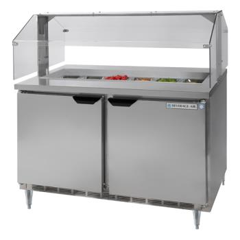 BEVSPE48HC12SNZ - Beverage Air - SPE48HC-12-SNZ - 48 in Prep Table w/ Sneeze Guard Product Image