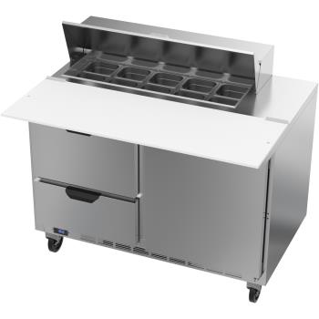 BEVSPED48HC10C2 - Beverage Air - SPED48HC-10C-2 - 48 in 2 Drawer Cutting Top Prep Table Product Image