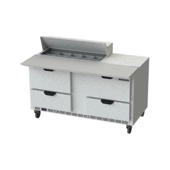 BEVSPED60HC10C4 - Beverage Air - SPED60HC-10C-4 - 60 in 4 Drawer Cutting Top Prep Table Product Image