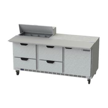 BEVSPED72HC08C4 - Beverage Air - SPED72HC-08C-4 - 72 in 4 Drawer Cutting Top Prep Table Product Image