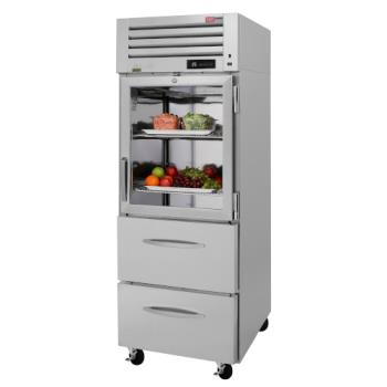 12404 - Turbo Air - PRO26RGD2N - 1 Glass 1/2 Door and 2 Drawer Top Mount Refrigerator Product Image