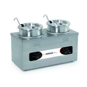 NEM6120A - Nemco - 6120A - 4 qt Twin Well Countertop Food Warmer Product Image