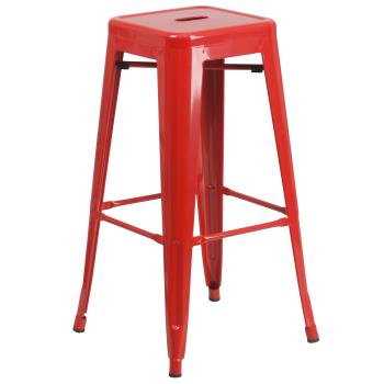 FLFCH3132030REDGG - Flash Furniture - CH-31320-30-RED - 30 in Red Bar Stool Product Image
