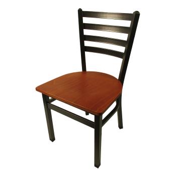 OAKSL2160SVC - Oak Street Mfg. - SL2160P-SV-C - Ladderback Chair w/Cherry Wood Seat & Silvervein Frame Product Image