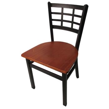 OAKSL2163C - Oak Street Mfg. - SL2163P-C - Windowpane Chair w/Cherry Wood Seat Product Image