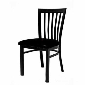 OAKSL4279B - Oak Street Mfg. - SL4279-WB - Jailhouse Chair w/Black Wood Seat Product Image