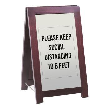 CLM851SD - Cal-Mil - 851-SD - Westport Wooden Freestanding Social Distancing Sign Product Image
