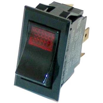 421155 - Mavrik - 421155 - SPST On/Off 3 Tab Red Lighted Rocker Switch Product Image