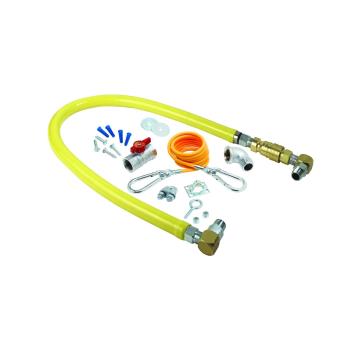 TSBHG4E48SK - T&S Brass - HG-4E-48SK - 1 in x 48 in Safe-T-Link Swivel Gas Hose Connector Kit Product Image