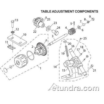  - Globe - Globe 3600P/3850P/3975P Slicer Table Adjustment Parts Product Image