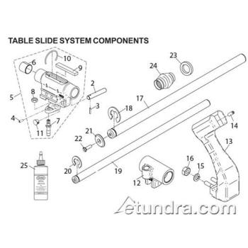  - Globe - Globe 3600P/3850P/3975P Slicer Table Slide System Parts Product Image