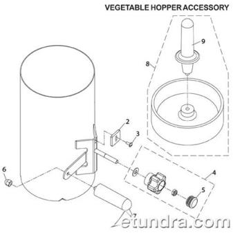  - Globe - Globe 3600P/3850P/3975P Slicer Vegetable Hopper Parts Product Image