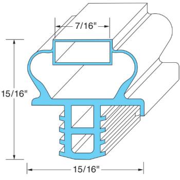741085 - Mavrik - 741085 - 10 7/8 in x 25 in 4-Sided Magnetic Drawer Gasket Product Image