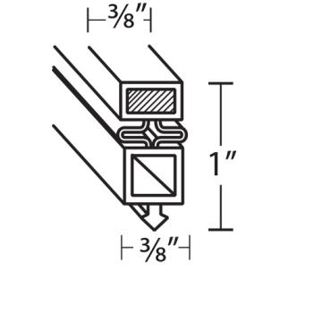 741340 - Mavrik - 810771 - 62 3/4 in x 27 5/8 in 4-Sided Magnetic Door Gasket Product Image