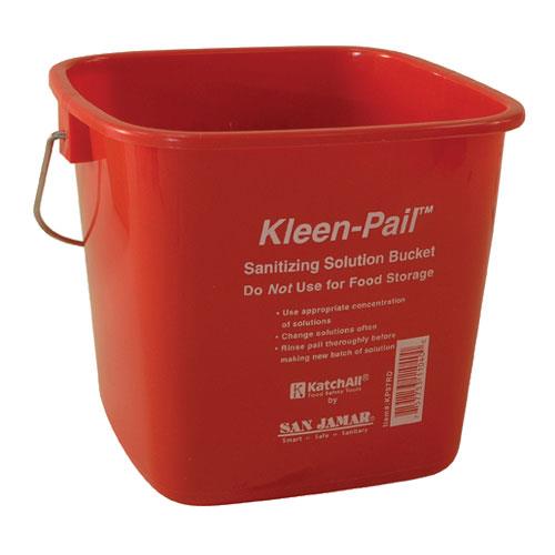Kleen-Pail Soap/Sanitizing Solution Safety Pail 3 Quart Red 