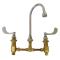 15101 - T&S Brass - B-2866-04 - 8 in Deck Mount Restroom Faucet w/ 5 3/4 in Gooseneck Spout