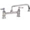 1101216 - T&S Brass - B-0220-061X - 200 Series 8 in Center Faucet 10 in spout