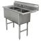 ADVFC21620X - Advance Tabco - FC-2-1620-X - 16 in x 20 in x 14 in 2 Compartment Sink w/ No Drainboards