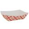 58974 - Southern Champion - 401 - 1/4 lb Red Plaid Food Tray