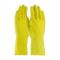 PIN48L140YS - PIP - 48-L140Y/S - Small 12 In Lined 14 mil Yellow Latex Gloves w/ Grip