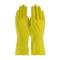 PIN48L160YXL - PIP - 48-L160Y/XL - Extra Large 12 In Lined 16 mil Yellow Latex Gloves w/ Grip