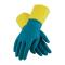 PIN523670S - PIP - 52-3670/S - Small 12 In Yellow 28 mil Latex Gloves w/ Blue Neoprene Coating