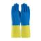 PIN523672M - PIP - 52-3672/M - Medium 12 In Yellow 19 mil Latex Gloves w/ Blue Neoprene Coating