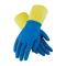 PIN523672XL - PIP - 52-3672/XL - Extra Large 12 In Yellow 19 mil Latex Gloves w/ Blue Neoprene Coating