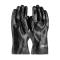 PIN588020R - PIP - 58-8020R - Large 10 In Lined Black PVC Coated Gloves w/ Grip